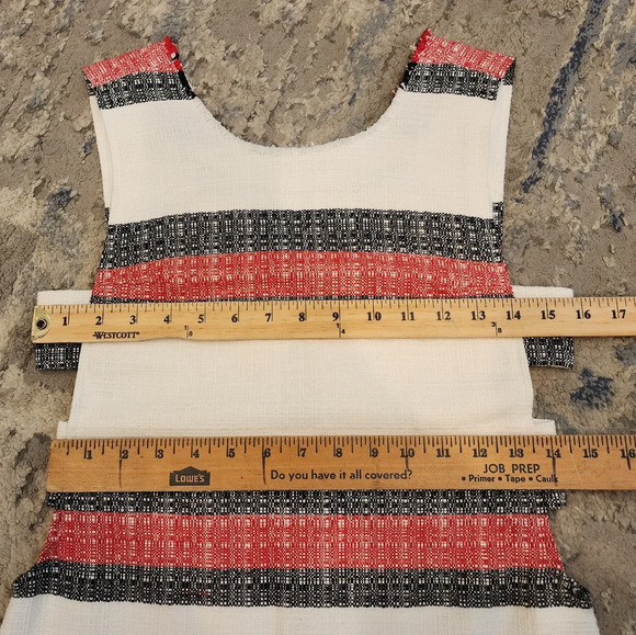 NWT Dolce Vita Cutout Sleeveless Fringe Red white black stripe mini dress xs - Picture 6 of 15